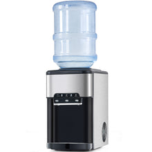 Load image into Gallery viewer, 3 in 1 Water Dispenser with Ice Maker Countertop, Portable Water Cooler, Quick 6 Mins Ice-making, Hot & Cold Water and Ice, Top Loading or Bottleless, Stainless Steel