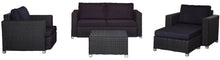 Load image into Gallery viewer, 5 Piece Rattan Sectional Seating Group with Cushions (Color:DARK BROWN)