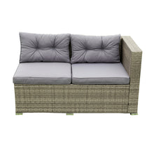 Load image into Gallery viewer, 4 Piece Patio Sectional Wicker Rattan Outdoor Furniture Sofa Set with Storage Box Grey