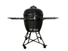 Load image into Gallery viewer, TOOPO 24inch Barbecue Charcoal Grill, Ceramic Kamado Grill with Side Table, Suitable for Camping and Picnic,Black
