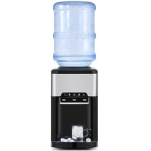 Load image into Gallery viewer, 3 in 1 Water Dispenser with Ice Maker Countertop, Portable Water Cooler, Quick 6 Mins Ice-making, Hot & Cold Water and Ice, Top Loading or Bottleless, Stainless Steel