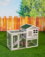 Load image into Gallery viewer, 48 in. Large Chicken Coop Wooden Rabbit Hutch Gray