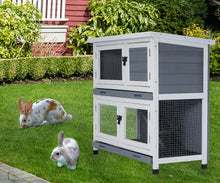 Load image into Gallery viewer, Two-layer indoors and outdoors wooden rabbit hutchesWooden Pet House Rabbit Bunny Wood Hutch House Dog House Chicken Coops Chicken Cages Rabbit Cage