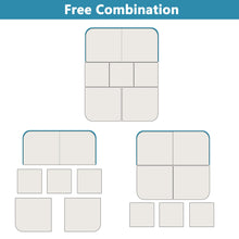 Load image into Gallery viewer, U_STYLE Outdoor Patio Furniture Set Daybed Sunbed with Retractable Canopy Conversation Set Wicker Furniture Sofa Set