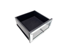 Load image into Gallery viewer, Mirrored Night Stand Bedside Tables Drawer Crystal Diamond Bedside Table Bedroom Furniture with 3-Drawers-Bedside Storage Cabinet Silvery