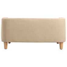 Load image into Gallery viewer, 32" Beige Pet Sofa, Dog Sofa, Cat sofa, Cat Bed, Pet Bed, Dog Bed, Cat Bed, rectangle sofa with movable cushion, with wood style foot