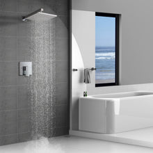 Load image into Gallery viewer, 10 Inch Rain Shower Head System Shower Combo Set Bathroom Wall Mount Mixer Shower Faucet Rough-In Valve and Shower Arm Included