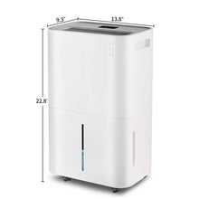 Load image into Gallery viewer, 4,500 Sq. Ft. Dehumidifier with 4L Water Tank, Auto or Manual Drain, Auto Shutoff Portable 50 Pint Dehumidifier for Large to Extra Large Rooms and Basements