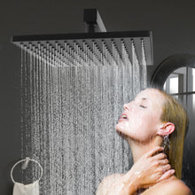 Load image into Gallery viewer, 10 Inch Rain Shower Head System Shower Combo Set Bathroom Wall Mount Mixer Shower Faucet Rough-In Valve and Shower Arm Included