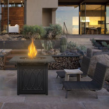 Load image into Gallery viewer, 35'' Outdoor 50,000BTU Auto-Ignition Propane Gas Fire Table with Waterproof Cover for Patio Courtyard Balcony