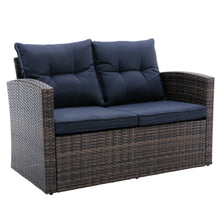 Load image into Gallery viewer, 6 PCS Rattan Sectional Set and table with storage