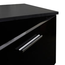 Load image into Gallery viewer, Black TV Stand for 70 Inch TV Stands, Media Console Entertainment Center Television Table, 2 Storage Cabinet with Open Shelves for Living Room Bedroom