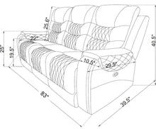 Load image into Gallery viewer, BTEXPERT Two Tone Dark Light Brown Top Grain Leather 3 Seater Manual Reclining sofa