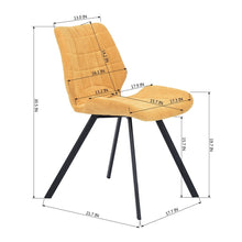 Load image into Gallery viewer, Fabric Dining Chairs, Yellow (Set of 2)