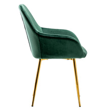Load image into Gallery viewer, NEW - TWO Tasmia Velvet Emerald Green Accent Bucket Upholstered Dining Chairs Set of 2