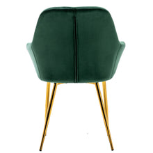 Load image into Gallery viewer, NEW - TWO Tasmia Velvet Emerald Green Accent Bucket Upholstered Dining Chairs Set of 2