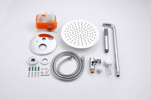 Load image into Gallery viewer, Shower System Shower Faucet Combo Set Wall Mounted with 10" Rainfall Shower Head and handheld shower faucet, Chrome Finish Shower Faucet Rough-In