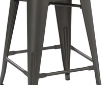 Load image into Gallery viewer, 30" Industrial Metal Vintage Stackable Distressed Counter Bar Stool Wood top- 2