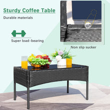 Load image into Gallery viewer, 4-Piece Outdoor Patio Rattan Furniture Set Wicker Chair Sofa Table with Cushions
