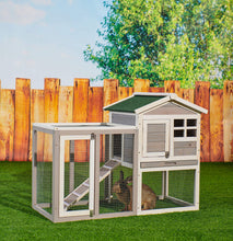 Load image into Gallery viewer, 48 in. Large Chicken Coop Wooden Rabbit Hutch Gray