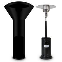 Load image into Gallery viewer, 46000BTU Propane Black powder coated Iron Mushroom Outdoor Patio Heater, with Two Smooth-rolling Wheels,with Hose Set,with Black Cover
