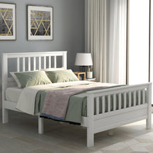 Load image into Gallery viewer, Wood Platform Bed with Headboard and Footboard, Full (White)