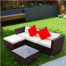 Load image into Gallery viewer, 3 Piece Patio Sectional Wicker Rattan Outdoor Furniture Sofa Set