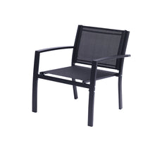 Load image into Gallery viewer, 4 Pieces Patio Furniture Set Outdoor Garden Patio Conversation Sets Poolside Lawn Chairs with Glass Coffee Table Porch Furniture (Black)