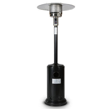 Load image into Gallery viewer, 46000BTU Propane Black powder coated Iron Mushroom Outdoor Patio Heater, with Two Smooth-rolling Wheels,with Hose Set,with Black Cover