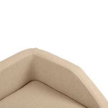 Load image into Gallery viewer, 32" Beige Pet Sofa, Dog Sofa, Cat sofa, Cat Bed, Pet Bed, Dog Bed, Cat Bed, rectangle sofa with movable cushion, with wood style foot