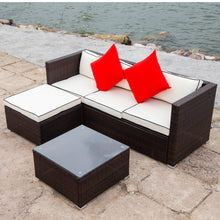 Load image into Gallery viewer, 3 Piece Patio Sectional Wicker Rattan Outdoor Furniture Sofa Set