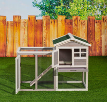 Load image into Gallery viewer, 48 in. Large Chicken Coop Wooden Rabbit Hutch Gray