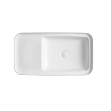 Load image into Gallery viewer, Ceramic Rectangular Above Counter White Bathroom Sink Art Basin