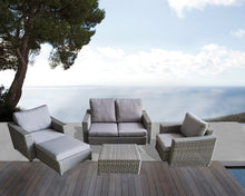 Load image into Gallery viewer, 5 Piece Rattan Sectional Seating Group with Cushions (Color:LIGHT GREY)