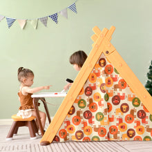 Load image into Gallery viewer, Kids Play Tent - 4 in 1 Teepee Tent with Stool and Climber, Foldable Playhouse Tent for Boys & Girls