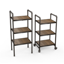 Load image into Gallery viewer, 5-story corner shelf plant flower shelf rack bathroom storage tower industrial style practical storage rack metal frame modern furniture home office