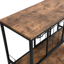 Load image into Gallery viewer, Industrial Bar Cart Kitchen Bar&Serving Cart for Home with Wheels 3 -Tier Storage Shelves
