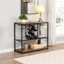 Load image into Gallery viewer, Industrial Bar Cart Kitchen Bar&Serving Cart for Home with Wheels 3 -Tier Storage Shelves