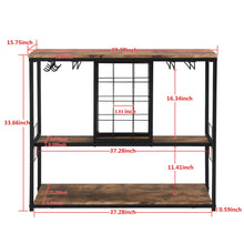Load image into Gallery viewer, Industrial Bar Cart Kitchen Bar&Serving Cart for Home with Wheels 3 -Tier Storage Shelves