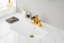 Load image into Gallery viewer, 2-Handle Lavatory Faucet Brushed Nickel Bathroom Sink Faucet with Metal Pop-up Drain and Faucet Supply Lines