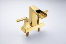 Load image into Gallery viewer, 2-Handle Lavatory Faucet Brushed Nickel Bathroom Sink Faucet with Metal Pop-up Drain and Faucet Supply Lines