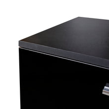 Load image into Gallery viewer, Black TV Stand for 70 Inch TV Stands, Media Console Entertainment Center Television Table, 2 Storage Cabinet with Open Shelves for Living Room Bedroom