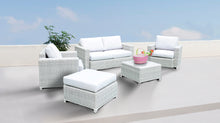 Load image into Gallery viewer, 5 Piece Rattan Sectional Seating Group with Cushions (Color:LIGHT GREY)