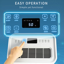 Load image into Gallery viewer, 4,500 Sq. Ft. Dehumidifier with 4L Water Tank, Auto or Manual Drain, Auto Shutoff Portable 50 Pint Dehumidifier for Large to Extra Large Rooms and Basements