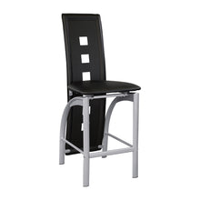 Load image into Gallery viewer, Set of 2pc Modern Style Counter Height Chairs Metal Base and Leather Upholstered Back