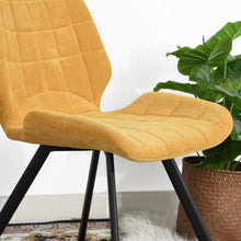 Load image into Gallery viewer, Fabric Dining Chairs, Yellow (Set of 2)