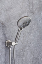 Load image into Gallery viewer, Tub Shower Faucets Sets Complete Bathtub Faucet Set Brushed Nickel Bathtub Shower System with Tub Spout, Bathroom Tub and Shower Faucet Combo Trim Kit with Rough-in Valve