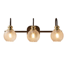 Load image into Gallery viewer, 3 Light Modern Bathroom Vanity Light Fixture, Black Vanity Lights Fixture,Wall Sconces with Clear Glass Shades for Indoor Hallway Living Room Bathroom Over Mirror