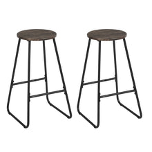 Load image into Gallery viewer, 27 Inch Counter Height Bar Stools Set of 2, Armless Counter Stools MDF Seat with Metal Legs for Dining Room Kithchen Bar