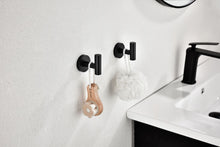 Load image into Gallery viewer, Bathroom Towel Hook Robe Hook Shower Kitchen Wall Hanging Hooks No Drill Wall Mount SUS 304 Stainless Steel Matt Black 6 Pack